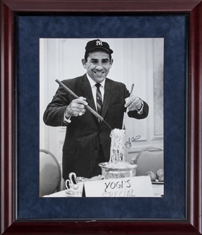 Rare Yogi Berra Signed Photo in Framed Display (JSA)